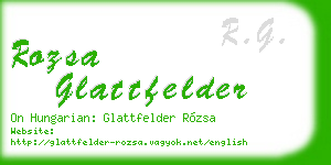 rozsa glattfelder business card